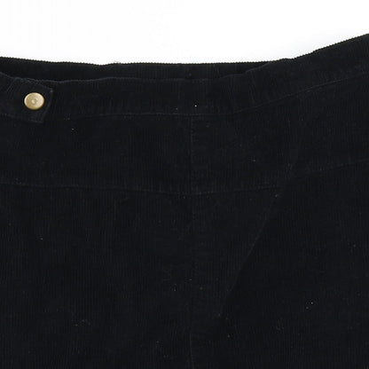 Amanzoo Apparel Womens Black  Corduroy Mini Skirt Size L