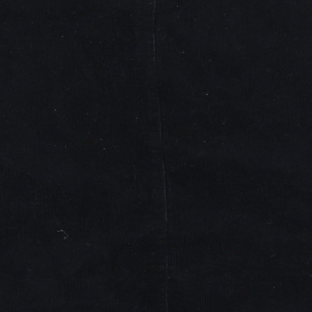 Amanzoo Apparel Womens Black  Corduroy Mini Skirt Size L