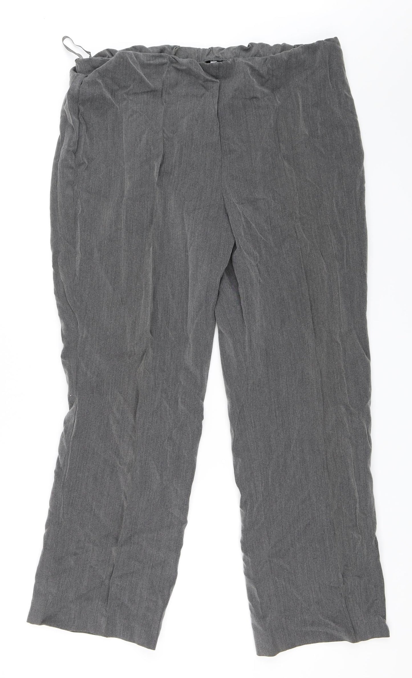 Womens UK Size 18 Preworn Regular Fit  Grey Trousers