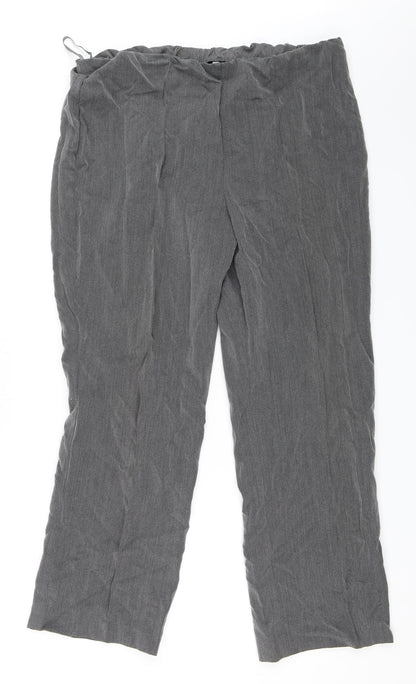 Womens UK Size 18 Preworn Regular Fit  Grey Trousers