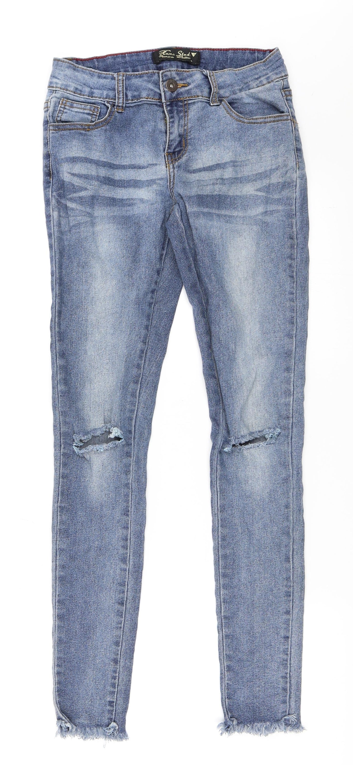 Roma Studio Womens Blue  Denim Skinny Jeans Size S L28 in