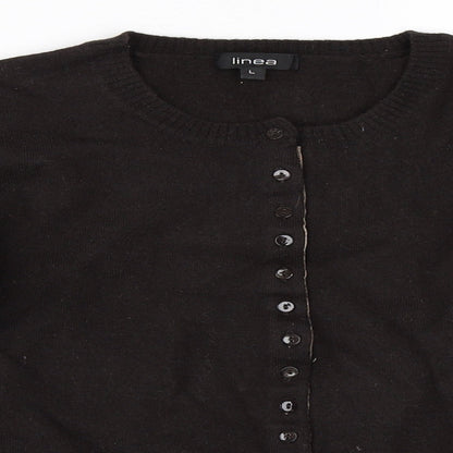Linea Womens Brown   Cape Jumper Size L