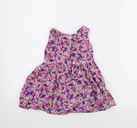 H & M Girls Multicoloured Floral  A-Line  Size 2-3 Years