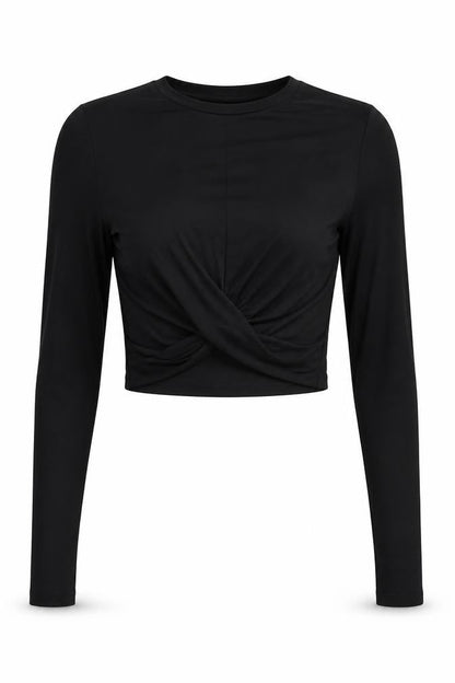 Womens UK Size S H&M Black Cropped Blouse
