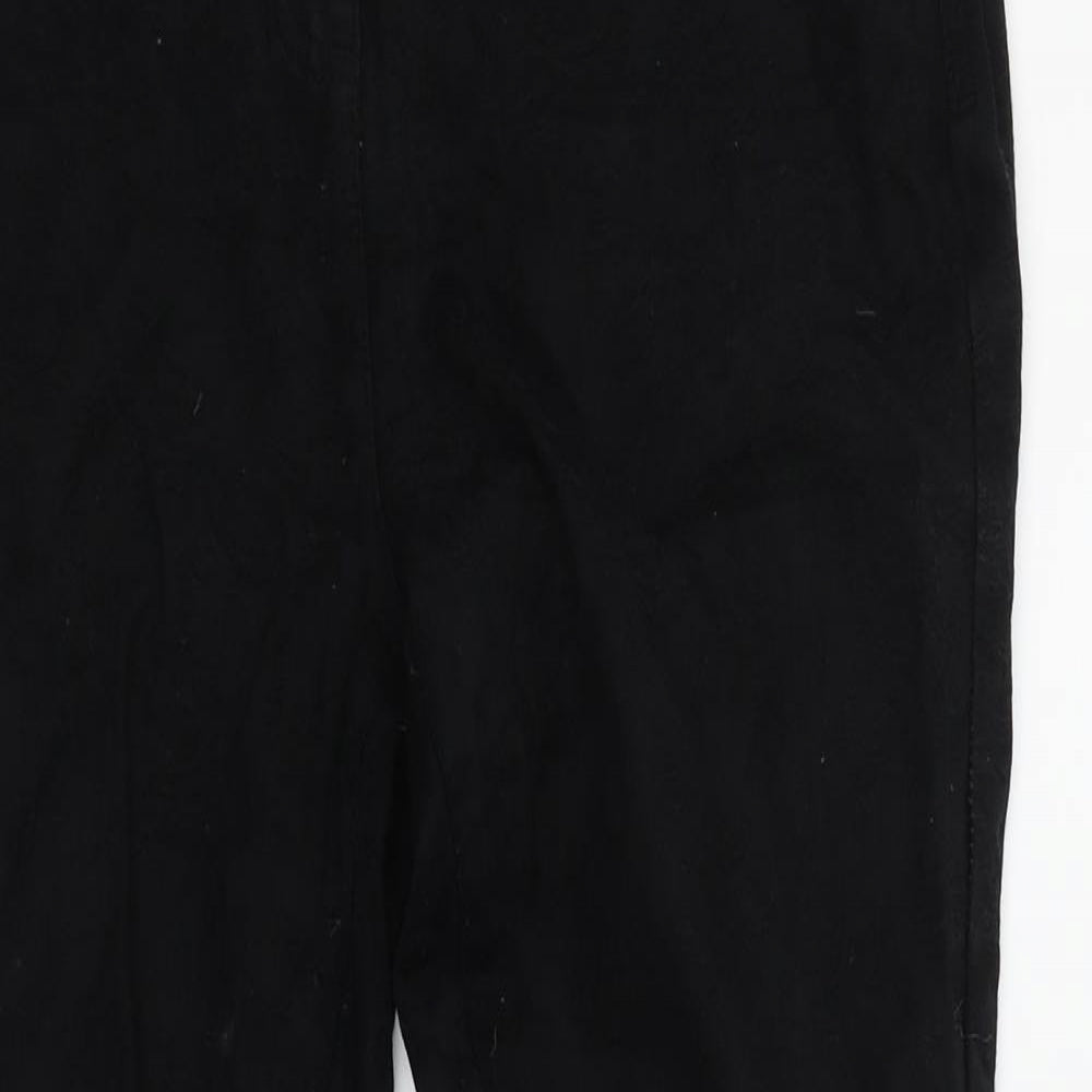 Indigo Womens Black Floral  Skinny Jeans Size 14 L25 in