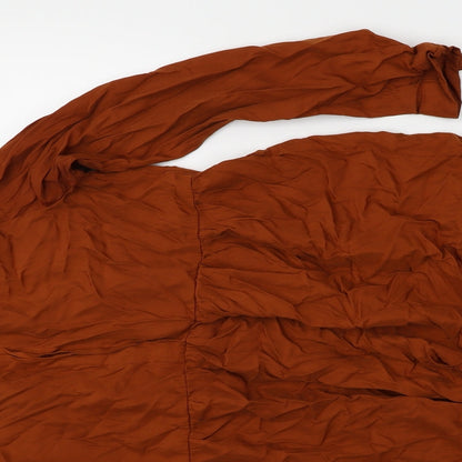 Elenza Womens Brown   Shirt Dress  Size S