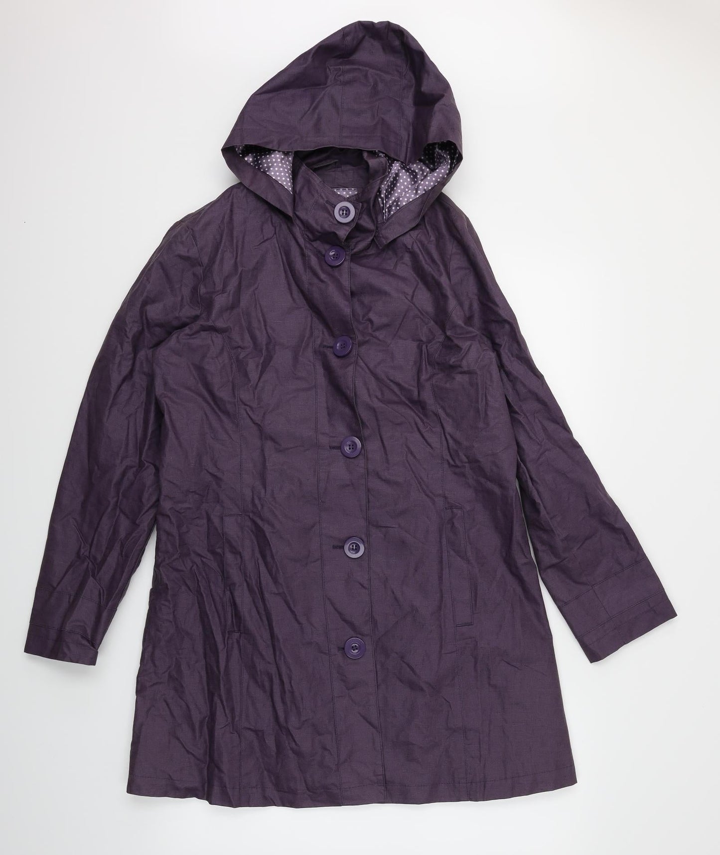 Womens UK Size 12 Per Una Purple Anorak Coat