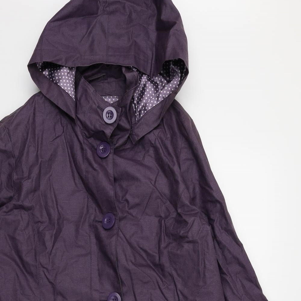 Womens UK Size 12 Per Una Purple Anorak Coat