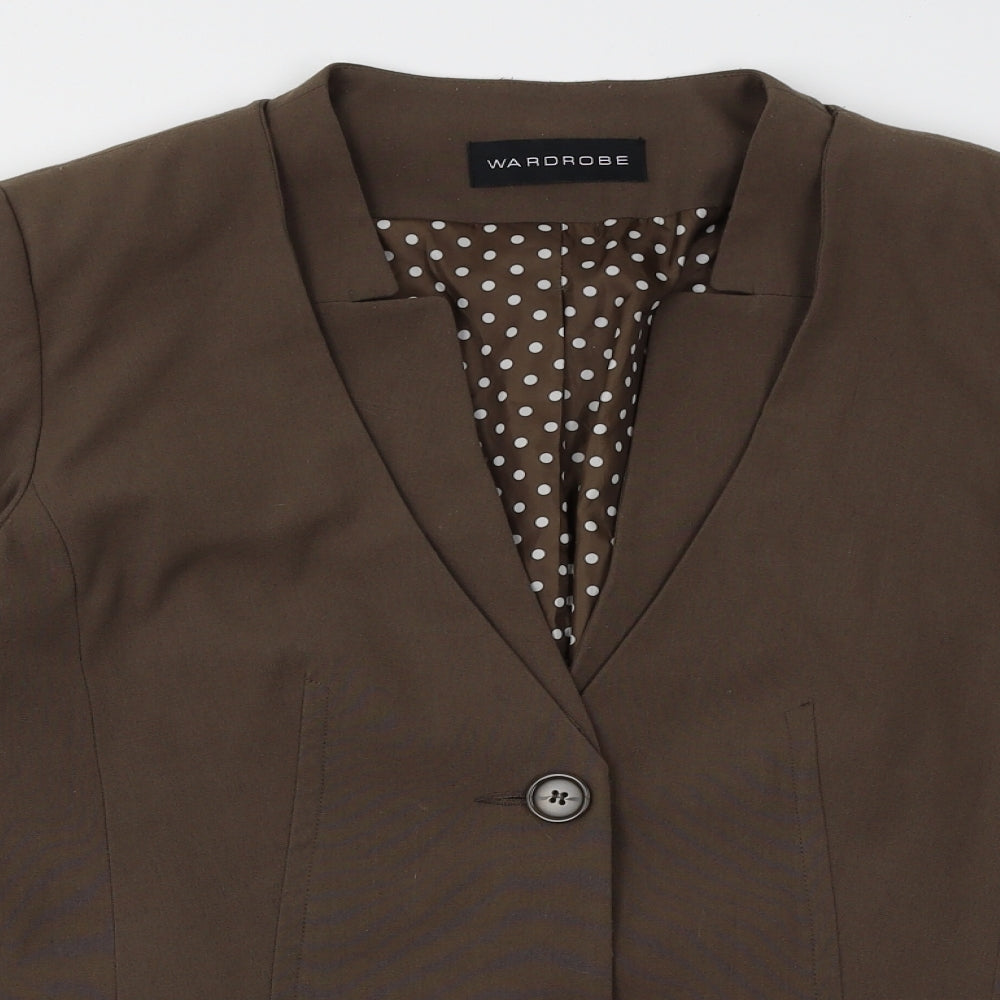 Womens UK Size 14 Wardrobe Regular Brown Suit Jacket