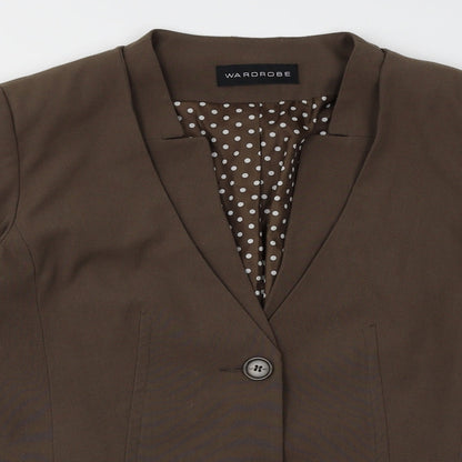Womens UK Size 14 Wardrobe Regular Brown Suit Jacket