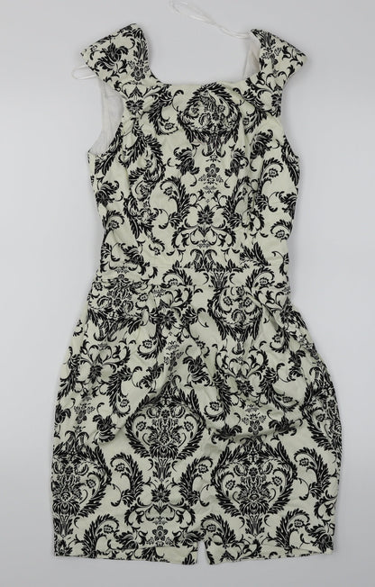 Atmosphere Womens White Floral  A-Line  Size 10