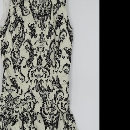 Atmosphere Womens White Floral  A-Line  Size 10