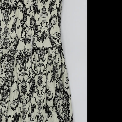 Atmosphere Womens White Floral  A-Line  Size 10