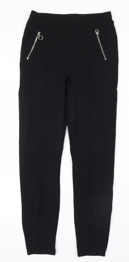 Womens UK Size 10 Papaya Regular Fit  Black Trousers