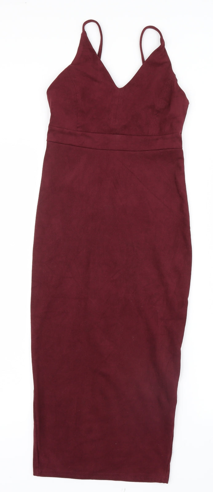 Primark Womens Red  Velvet Bodycon  Size 4