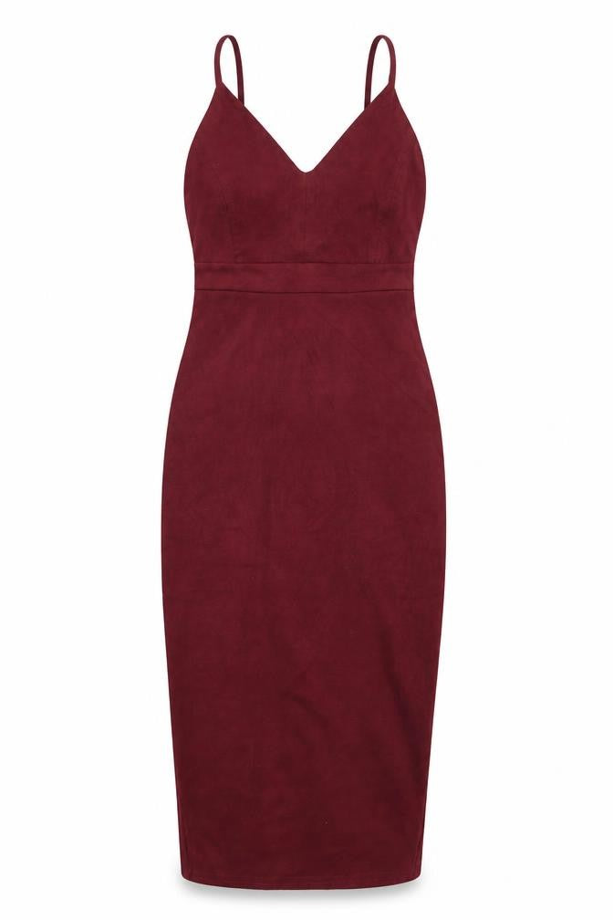 Primark Womens Red  Velvet Bodycon  Size 4