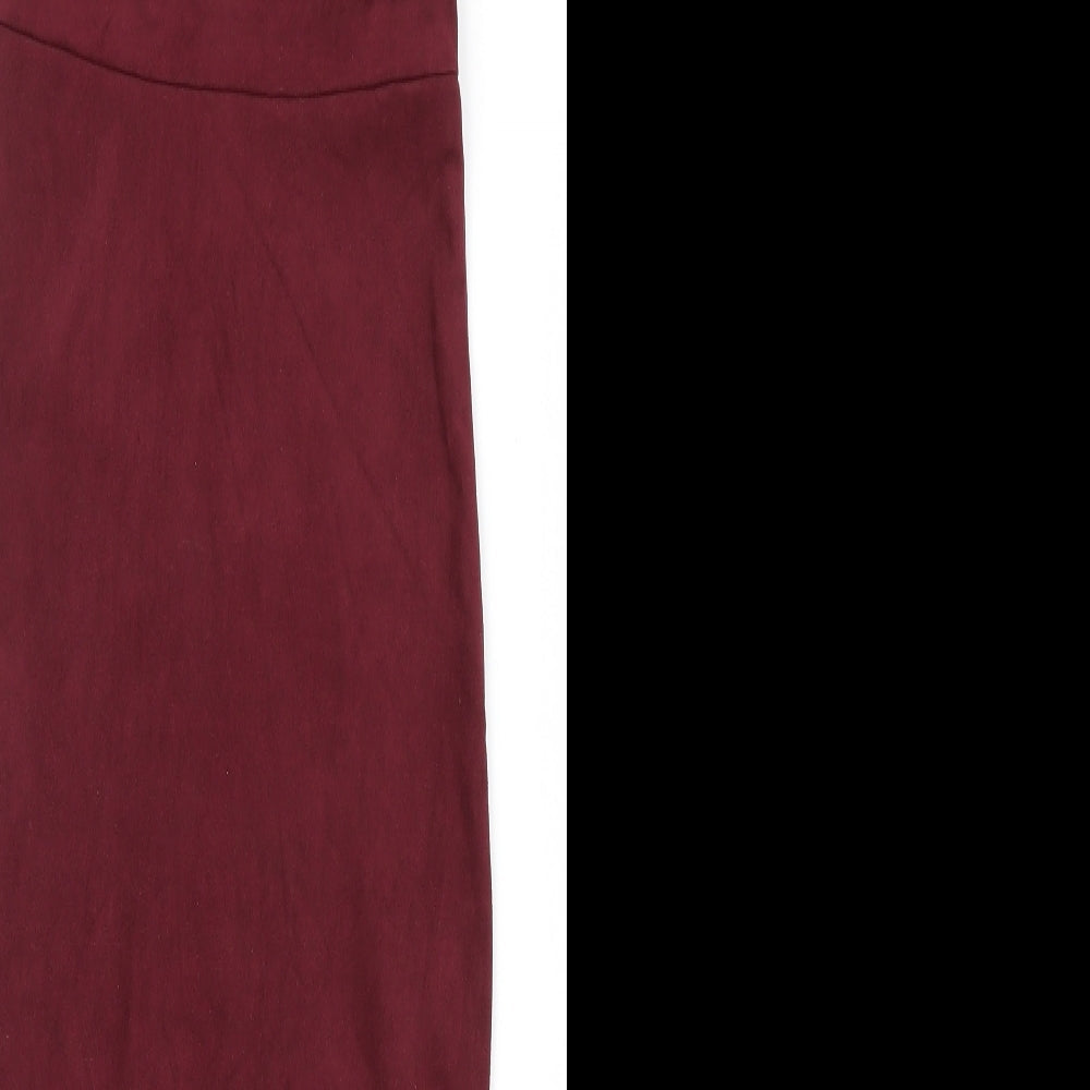 Primark Womens Red  Velvet Bodycon  Size 4