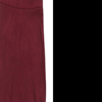 Primark Womens Red  Velvet Bodycon  Size 4