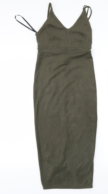 Atmosphere Womens Green  Velvet Bodycon  Size 4