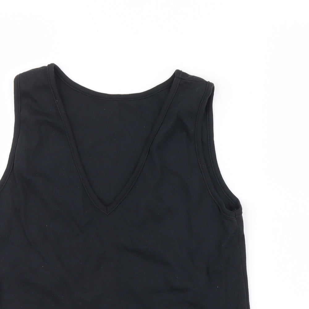 Womens UK Size 10 BHS Black Basic Tank