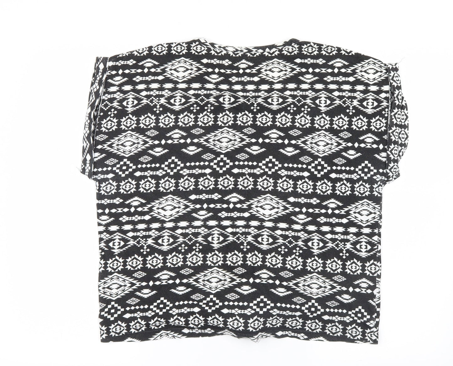 Womens UK Size 8 Dunnes Stores Black Basic T-Shirt