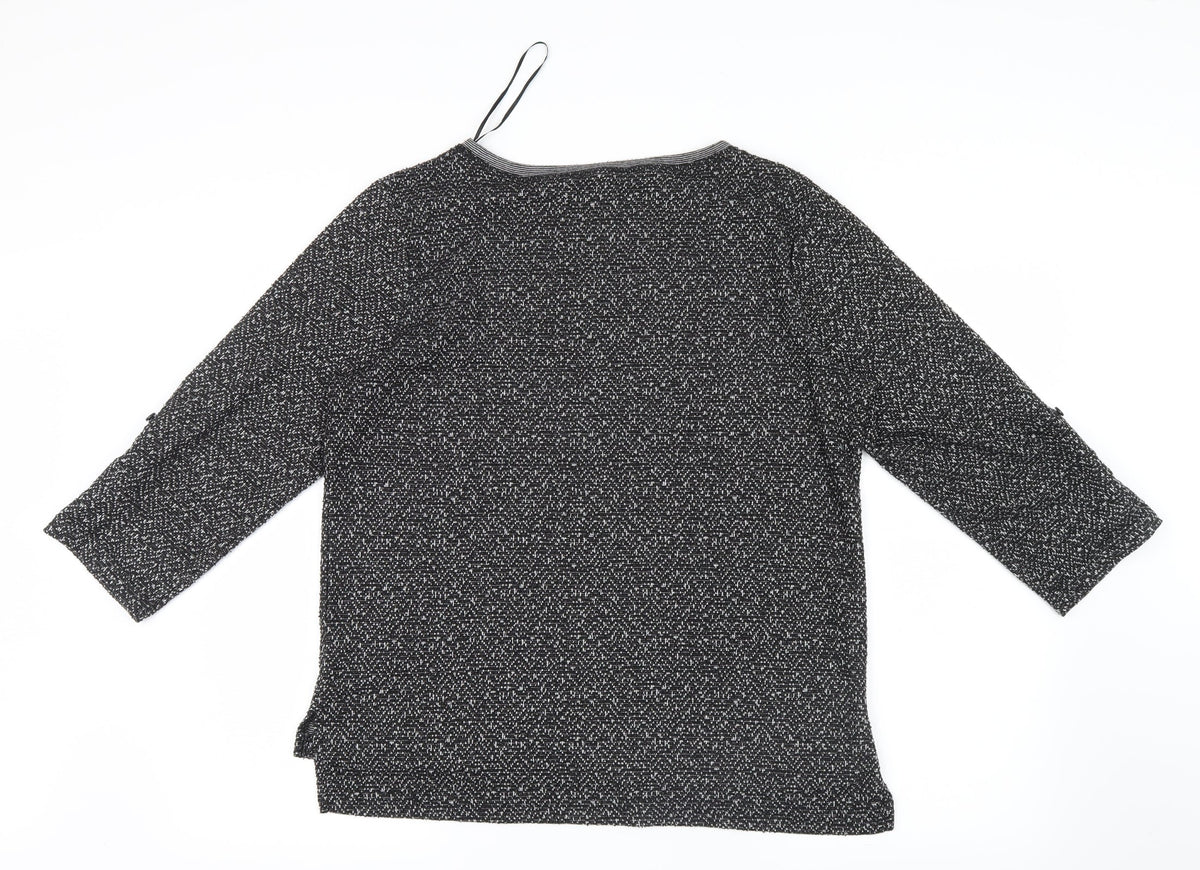 Papaya Womens Black  Knit Pullover Jumper Size 12