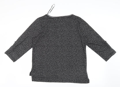 Papaya Womens Black  Knit Pullover Jumper Size 12