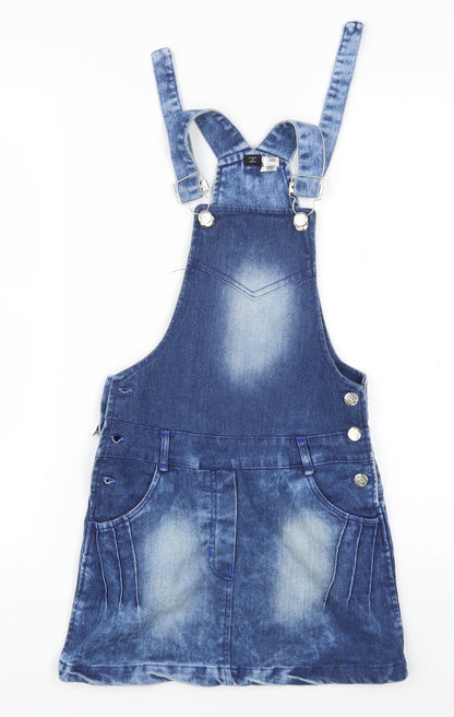 Preworn Womens Blue  Denim Pinafore/Dungaree Dress  Size 6