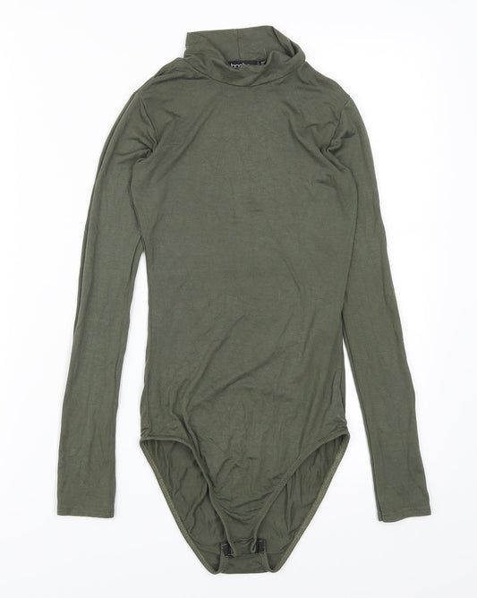 Boohoo Womens Green   Bodysuit One-Piece Size 6
