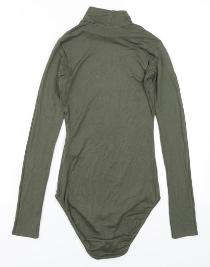 Boohoo Womens Green   Bodysuit One-Piece Size 6