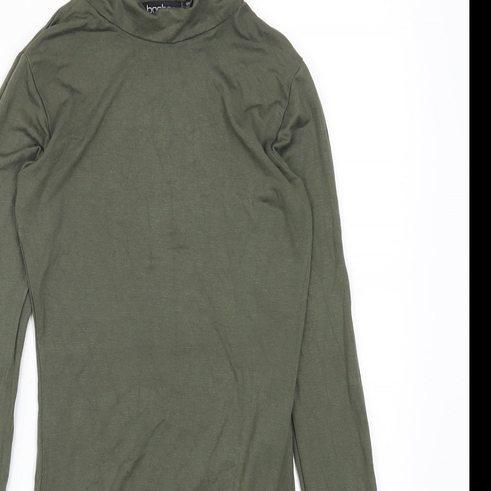 Boohoo Womens Green   Bodysuit One-Piece Size 6