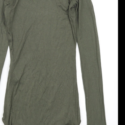 Boohoo Womens Green   Bodysuit One-Piece Size 6