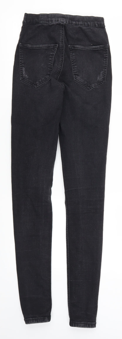 Topshop Womens Grey  Denim Skinny Jeans Size 23 in L28 in