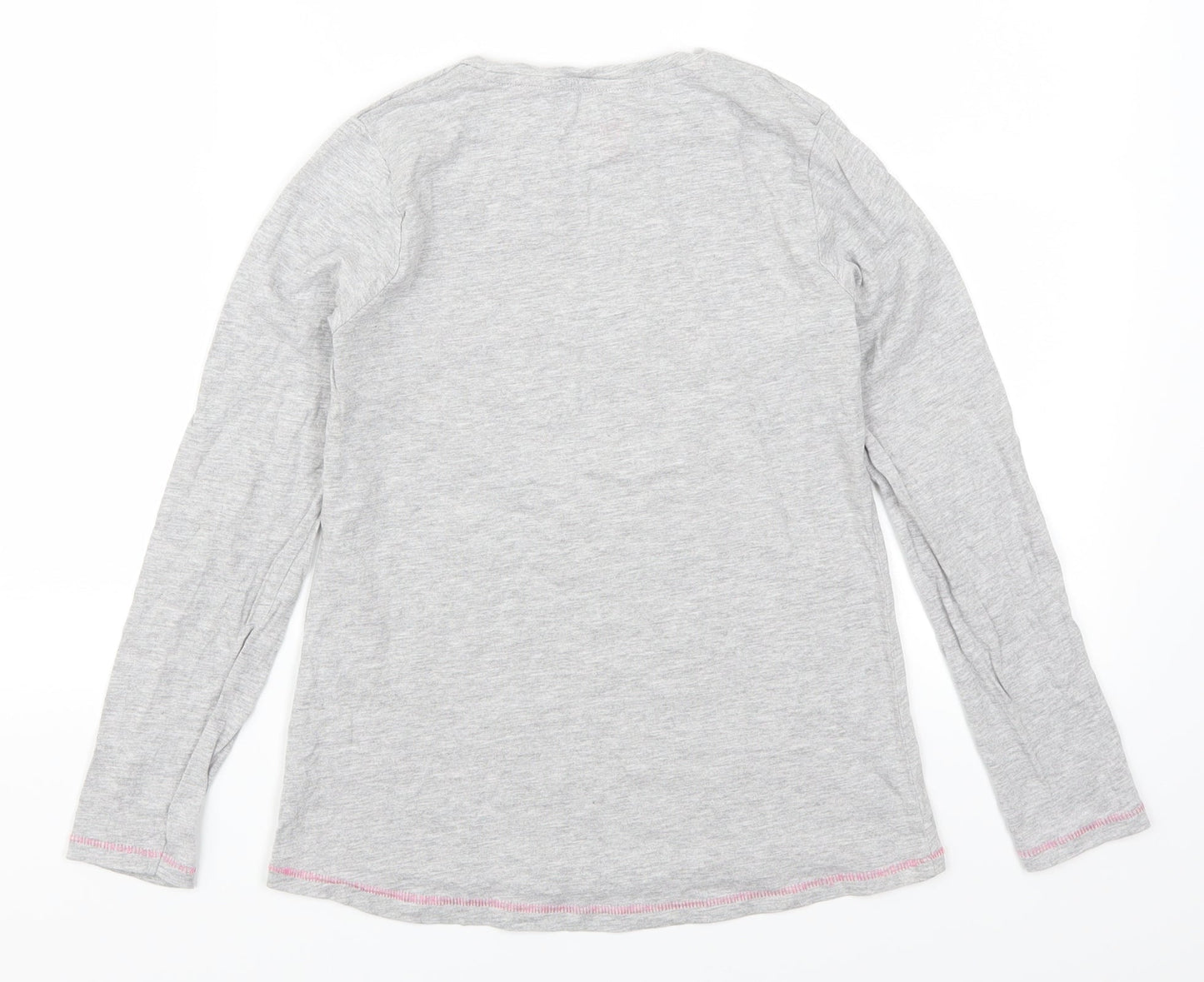 Mtalan Girls Grey   Basic T-Shirt Size 11 Years  - Girls Can Do Anything