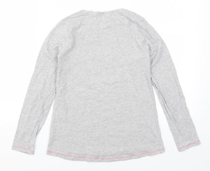 Mtalan Girls Grey   Basic T-Shirt Size 11 Years  - Girls Can Do Anything