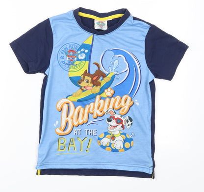 TVMania Boys Blue   Basic T-Shirt Size 6 Years  - Paw Patrol