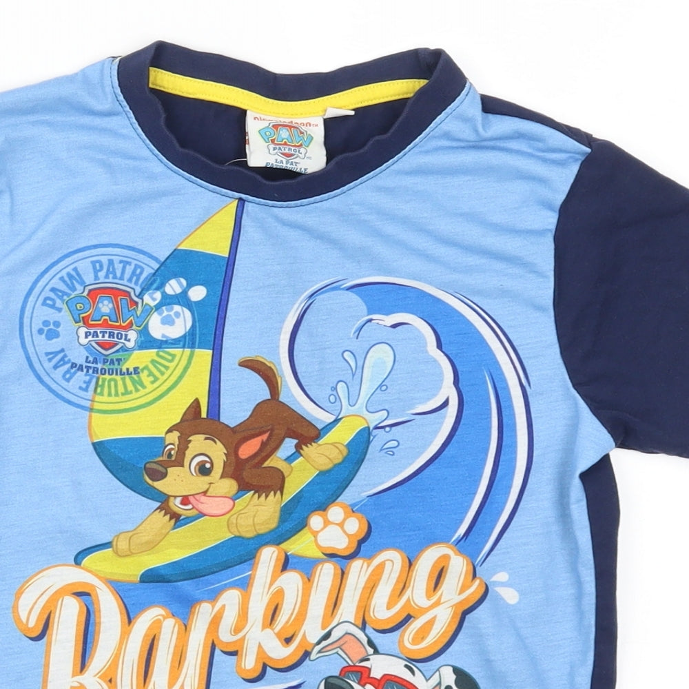 TVMania Boys Blue   Basic T-Shirt Size 6 Years  - Paw Patrol