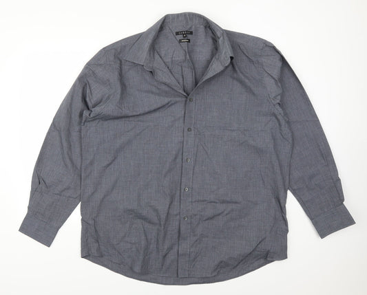 George Mens Blue    Button-Up Size XL