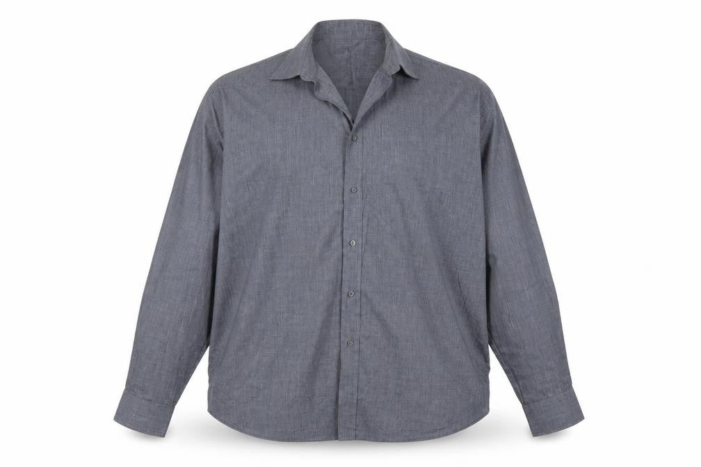 Mens UK Size XL George Blue  Button-Up Long Sleeve Casual Shirt