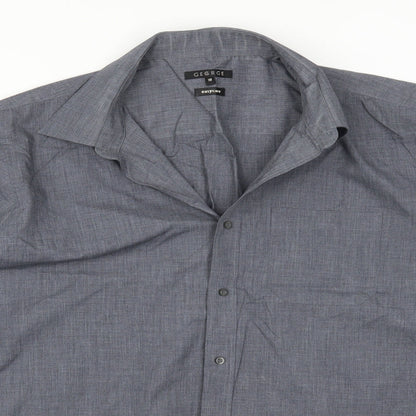 George Mens Blue    Button-Up Size XL