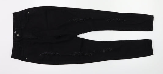 Boohoo Womens Black  Denim Skinny Jeans Size 8 L26 in