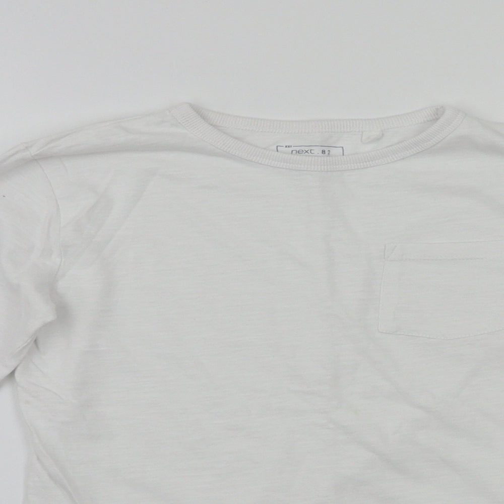 NEXT Boys White  Flannel Basic Casual Size 7 Years