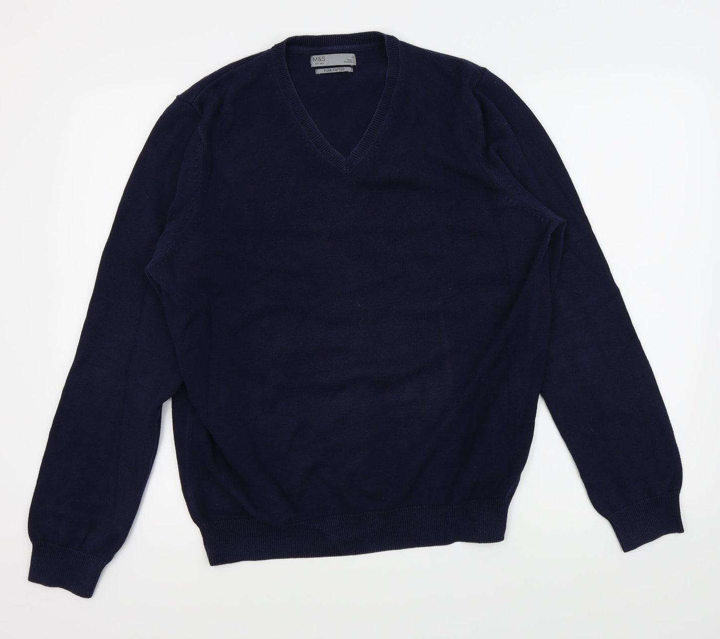 Mens UK Size M M&S Blue Pullover Sweatshirt
