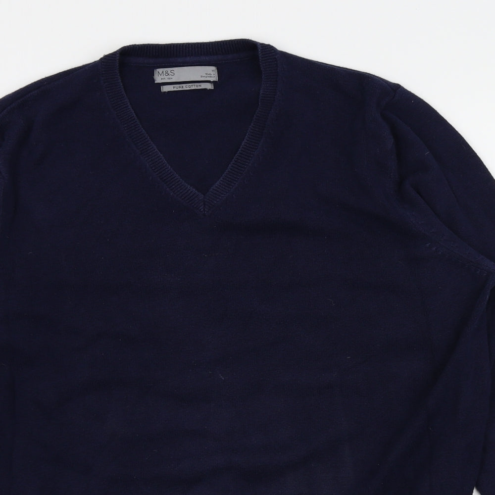 Mens UK Size M M&S Blue Pullover Sweatshirt