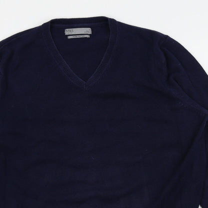 Mens UK Size M M&S Blue Pullover Sweatshirt