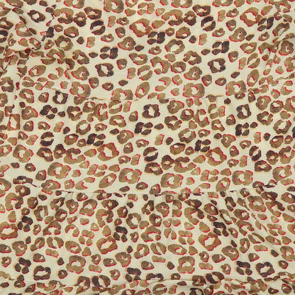 Boohoo Womens Beige Animal Print  Fit & Flare  Size 14