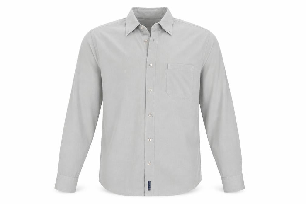 Mens UK Size L Chapter & Verse Grey  Button-Up Long Sleeve Casual Shirt