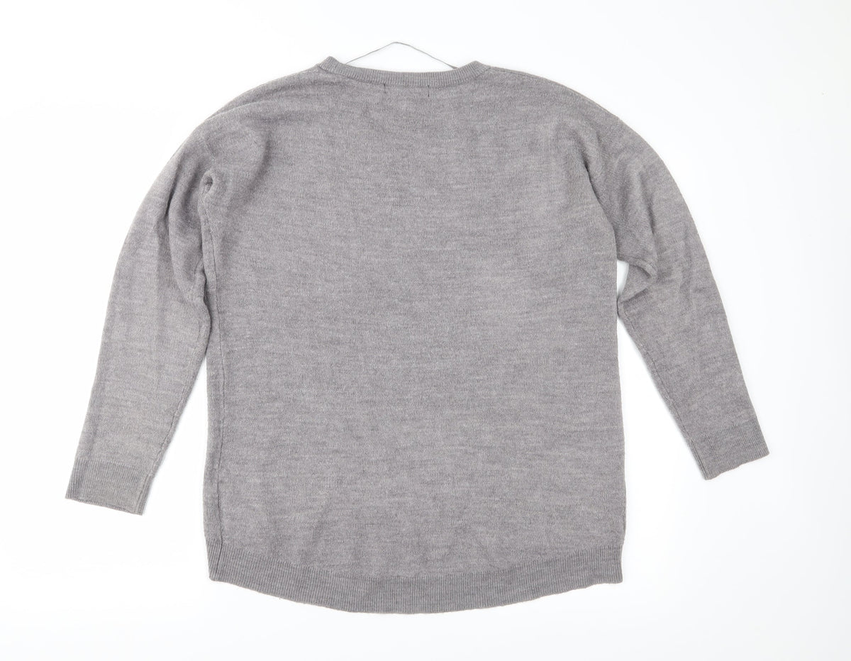 Atmosphere Womens Grey  Knit Pullover Jumper Size 10