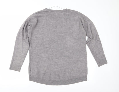 Atmosphere Womens Grey  Knit Pullover Jumper Size 10