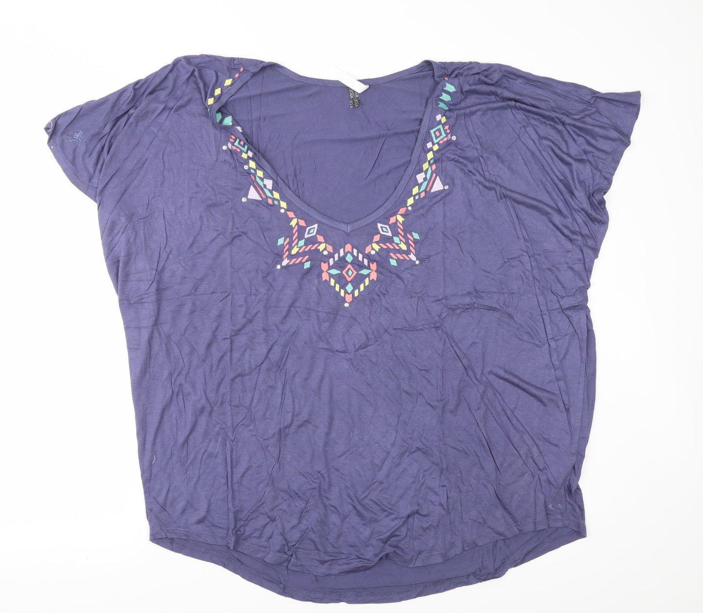 Womens UK Size XL O'Neill Purple Basic Blouse